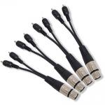 6 Inch Patch Audio Y Cable Cords XLR Female To Dual RCA Male 6 Home Series for sale