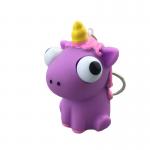 Creative Cartoon PVC Soft Rubber Unicorn Eyes Pop Out Key Chain, Custom Anime Toys, Eye Pop Out Squeeze Toys for sale