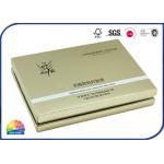 Gold Foil Paper 3 Piece Setup Rigid Shoulder Box for sale
