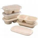 Hotel Biodegradable Compostable Sugarcane Container 100C Fast Food Takeaway Packaging for sale