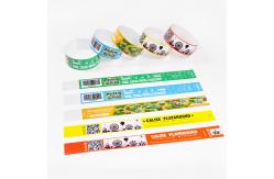 China Security Tyvek Paper Wristbands with Sequential Numbering Custom Logo Printing supplier