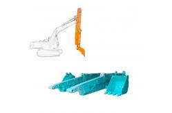 China 10M 12M 16M Long Reach Excavator Telescopic Arm Q355B Hydraulic supplier