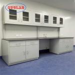 College Epoxy Resin Chemistry Lab Furniture Floor Mounted Steel Material