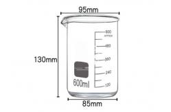 China IEC 60335-2-25 Cylindrical Borosilicate Glass Vessels φ190mm φ85mm supplier