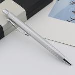 Wholesale Metal Silver Ball Pen With Custom Logo 1.0mm Smooth Writing Pen for sale