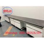 Fire Safe Chemistry Lab Workstation with Chemical proof Countertop and Multiple Cabinets for sale