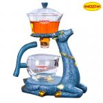 300ml Transparent Deer Type Heat Resistant Glass Teapot for sale
