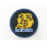 Twill Embroidered Badge Patch Merrow Border Heat Seal With Glue Back