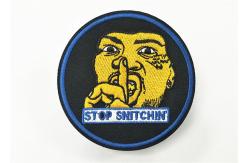 China Twill Embroidered Badge Patch Merrow Border Heat Seal With Glue Back supplier