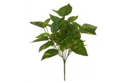 China Lifelike 7pcs 36cm Height Artificial Green Bush With 36 Leaves supplier