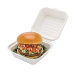 Compostable disposable eco-friendly clam shell burger customized disposable food packaging takeaway box for sale