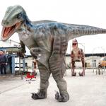 Animatronic Realistic Dinosaur Costume / Adult Raptor Costume For Outdoor for sale