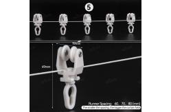 China 60/70/80mm Ripple Rold Curtain Track Runner supplier