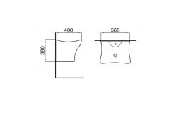 China Glossy Finish Ceramic Wall Hung Basin Rectangular For Public Restrooms supplier