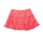 Children Polyester Spandex Rose Red Lace Short Skirt