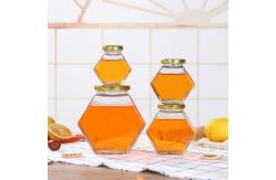 China Twist Off Metal Cap Glass Jam Jars , Clear Mason Jars Small Glass Containers supplier