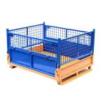 1000L/H Wire Mesh Steel Storage Cage Galvanized Stackable Pallet Cages for sale