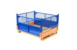 China 1000L/H Wire Mesh Steel Storage Cage Galvanized Stackable Pallet Cages supplier