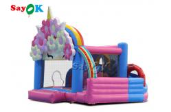 China Sayok Flower Theme Inflatable Bouncing Trampoline With Slide Inflatable Bounce House Bouncing Jumpers supplier