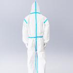 Against Viruses Disposable Medical Coverall Safety Suit Moisture Permeable for sale