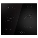 4 Burner Electric Cooktop Built In 24 Inch Ceramic Cooktop 6000W Frosted Glass for sale