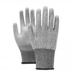 13 Gauge Anti Cut PU Coated Safety Gloves , Industrial Abrasion Resistant Work Gloves for sale