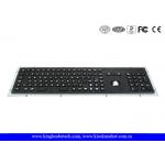 103 Keys Kiosk Black Metal Keyboard With Trackball For Panel Mount for sale