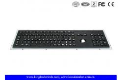 China 103 Keys Kiosk Black Metal Keyboard With Trackball For Panel Mount supplier