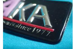 China High-Frequency Patch With Embossed Logo , Customized 3D Effect TPU Heat Transfer supplier