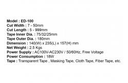 China High Speed Programmable Automatic Masking Tape Dispenser AC220V 18W ED-100 supplier
