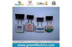 China olorful Rectangle Plastic Sheet W/Custom Logo Office Binder Clips supplier