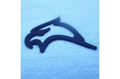 China Matt Black 3D OEM Silicone Heat Transfer Labels supplier