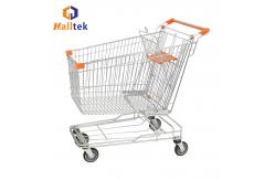 China 180L Stable Asian Supermarket Shopping Trolley With Heavy Duty supplier