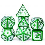 Green Dragon Scale Metal Dice Set Multi-Faceted Board Game Dragon And Dungeon#Dnd#Coc for sale