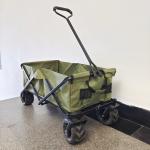 Wide Wheels Collapsible Beach Cart Multipurpose Camping Cart Folding Stroller Wagon