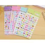 China 3D Dimensional Puffy Alphabet Stickers For Scrapbooking Kit Silk Printing factory