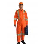 China Reflective High Visibility Coveralls / Hi Vis Workwear With Clear ID Pocket for sale