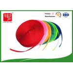 Polyester Mix Nylon Colored Hook And Loop Rolls / Sew On Hook And Loop Fastener Fabric for sale