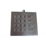 Desktop IK09 Vandal Proof Keypad Brushed Metal RS232 With 16 Keys for sale