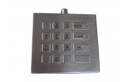 China Desktop IK09 Vandal Proof Keypad Brushed Metal RS232 With 16 Keys supplier