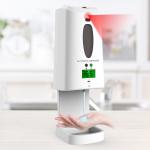 White 1300ml Touchless Hand Sanitizer Dispenser Temperature Measuring for sale
