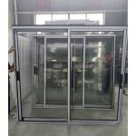 Double Glass Aluminum Sliding Window And Door 60 X 24 with Fiberglass Net for sale
