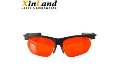 China High Density 190～540nm OD 4+ 5mm Laser Eye Protection Safety Glasses for UV and Green Lasers with Case supplier