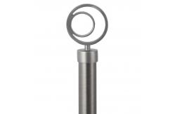 China Matte Black 16mm Moon Metal Exquisite Curtain Rod supplier