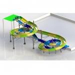 Raft Water Slide Circle Water Slide Customized With Professional Installation for sale
