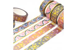 China Self Adhesive Waterproof Washi Tape Custom Printed Gold Foil Washi Tape supplier