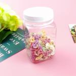 320ml White Screw Cap Square Plastic Juice Bottles Shrink Wrapped for sale