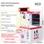 Red Coin-Operated LED Desktop Hardware Claw Arcade Machine for sale