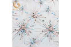 China Tulle Embroidery Sequin Lace Fabric Sparkly 20% Polyester For Women Dresses supplier