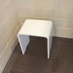 Solid Surface Stone Shower Stool   Matte Or Glossy Surface Finishing for sale